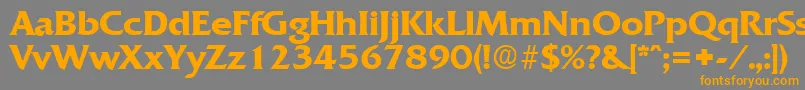 QuadratDemibold Font – Orange Fonts on Gray Background