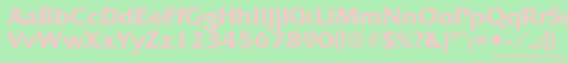 QuadratDemibold Font – Pink Fonts on Green Background