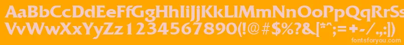 QuadratDemibold Font – Pink Fonts on Orange Background