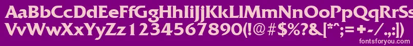 Шрифт QuadratDemibold – розовые шрифты на фиолетовом фоне