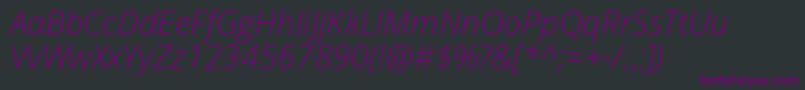 fuente Opensans Lightitalic – Fuentes Moradas Sobre Fondo Negro