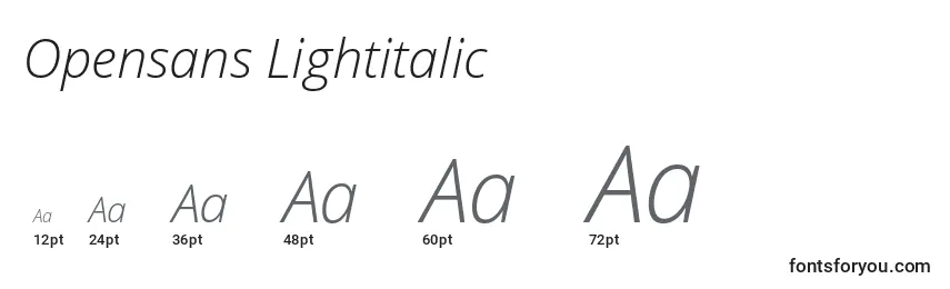 Opensans Lightitalic Font Sizes
