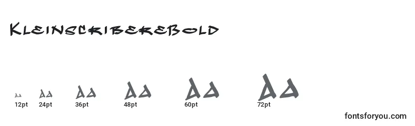KleinscribereBold Font Sizes