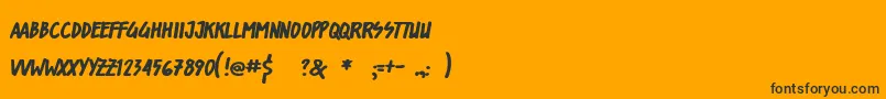 fuente ShorelinesDisplay – Fuentes Negras Sobre Fondo Naranja