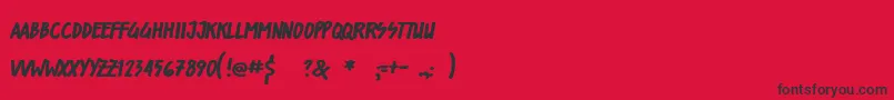fuente ShorelinesDisplay – Fuentes Negras Sobre Fondo Rojo