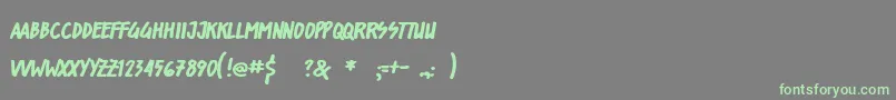 ShorelinesDisplay-Schriftart – Grüne Schriften auf grauem Hintergrund