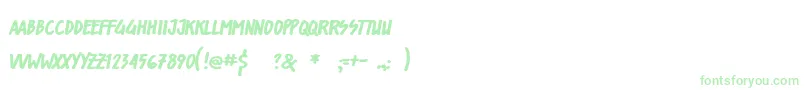 ShorelinesDisplay Font – Green Fonts on White Background