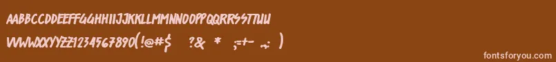 More about ShorelinesDisplay Font ShorelinesDisplay Font – Pink Fonts on Brown Background