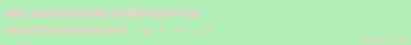 ShorelinesDisplay Font – Pink Fonts on Green Background