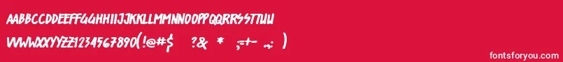 ShorelinesDisplay Font – White Fonts on Red Background