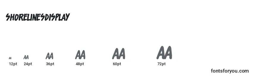 Größen der Schriftart ShorelinesDisplay