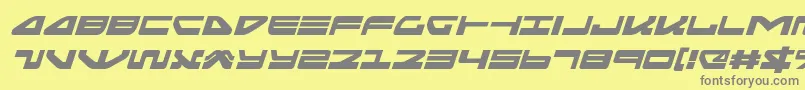 Seariderfalconexpandital Font – Gray Fonts on Yellow Background