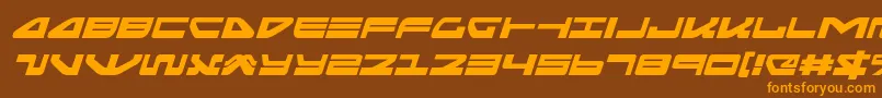 Seariderfalconexpandital Font – Orange Fonts on Brown Background