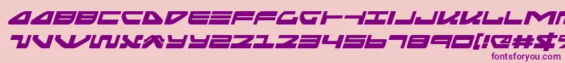 Seariderfalconexpandital Font – Purple Fonts on Pink Background