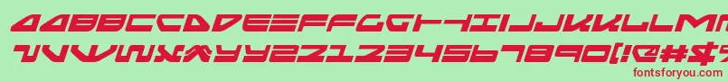 Seariderfalconexpandital Font – Red Fonts on Green Background