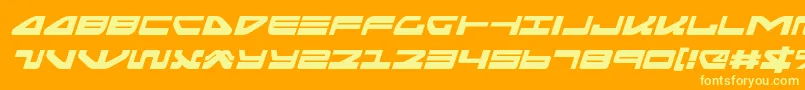 Seariderfalconexpandital Font – Yellow Fonts on Orange Background