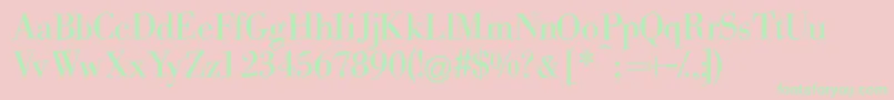 Tangodoni Font – Green Fonts on Pink Background