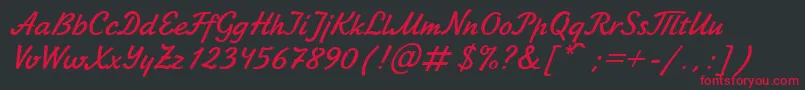 JikharevPlain Font – Red Fonts on Black Background