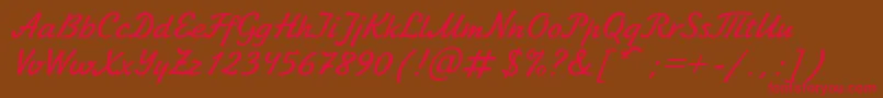JikharevPlain Font – Red Fonts on Brown Background