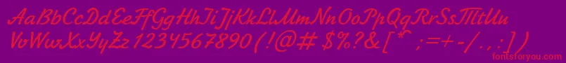JikharevPlain Font – Red Fonts on Purple Background