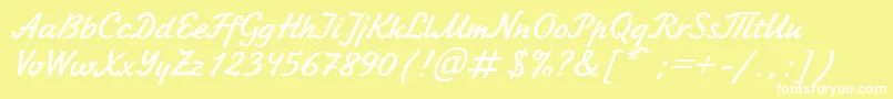 JikharevPlain Font – White Fonts on Yellow Background