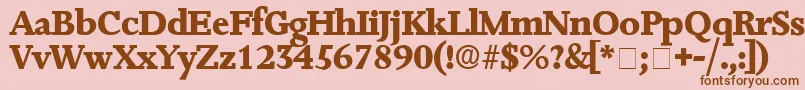 JuxtaDisplaySsi Font – Brown Fonts on Pink Background