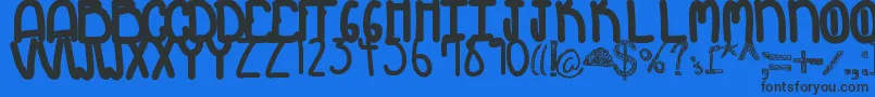 フォントMyth – 黒い文字の青い背景