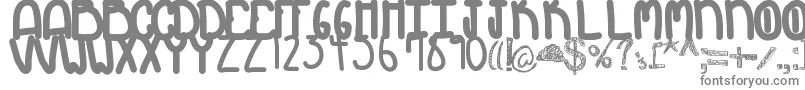 フォントMyth – 白い背景に灰色の文字