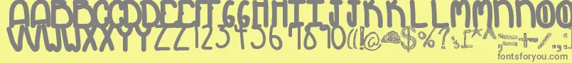 Myth Font – Gray Fonts on Yellow Background