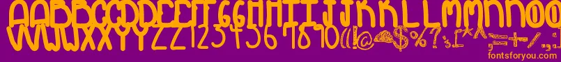 Myth Font – Orange Fonts on Purple Background