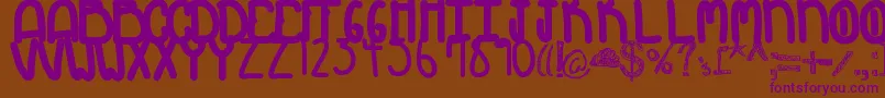 Myth Font – Purple Fonts on Brown Background