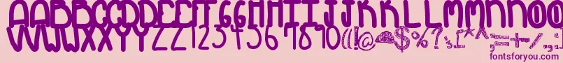 Myth Font – Purple Fonts on Pink Background