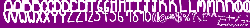 fuente Myth – Fuentes Blancas Sobre Fondo Morado