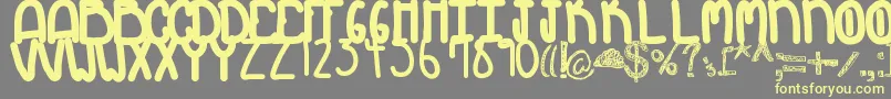 Myth Font – Yellow Fonts on Gray Background