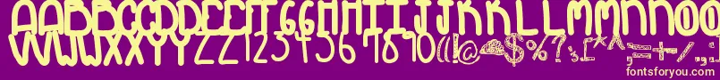 Myth Font – Yellow Fonts on Purple Background