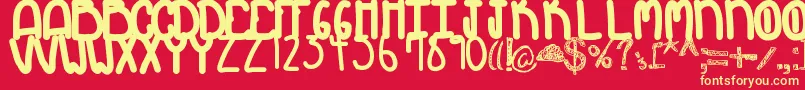 Myth Font – Yellow Fonts on Red Background