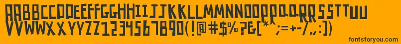 K26robotrumble Font – Black Fonts on Orange Background