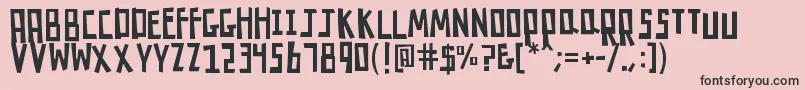 K26robotrumble Font – Black Fonts on Pink Background