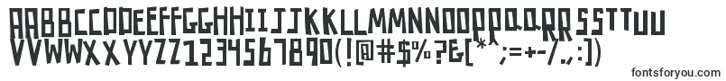 Шрифт K26robotrumble – вытянутые шрифты