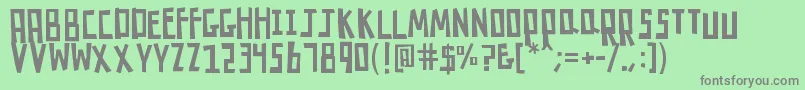 K26robotrumble Font – Gray Fonts on Green Background