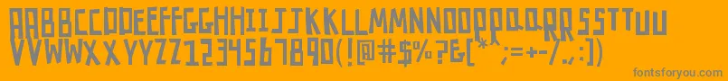 K26robotrumble Font – Gray Fonts on Orange Background