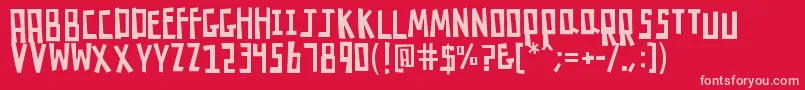 フォントK26robotrumble – 赤い背景にピンクのフォント