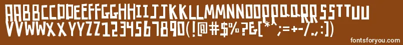 K26robotrumble Font – White Fonts on Brown Background