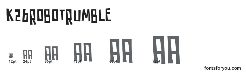 K26robotrumble Font Sizes