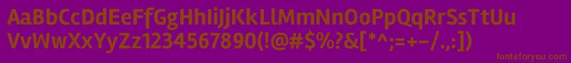 RamblaBold Font – Brown Fonts on Purple Background