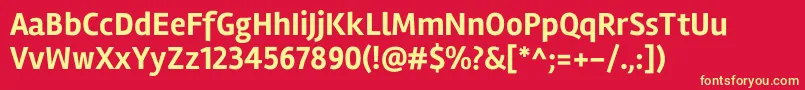 RamblaBold Font – Yellow Fonts on Red Background