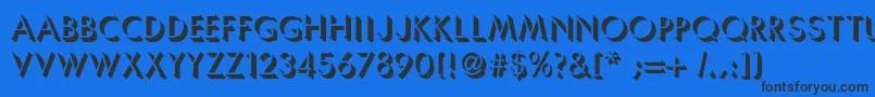 Umbrellac Font – Black Fonts on Blue Background