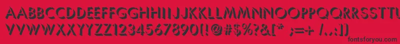 Umbrellac Font – Black Fonts on Red Background
