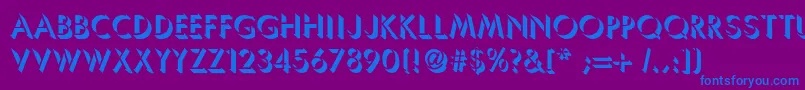 Umbrellac Font – Blue Fonts on Purple Background