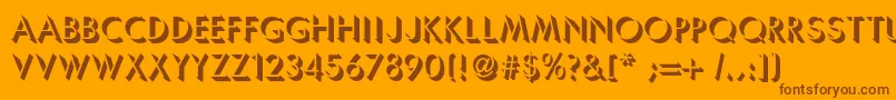 Umbrellac Font – Brown Fonts on Orange Background